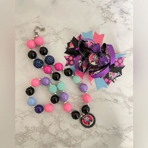 Vampirina Bubblegum Necklace, Bracelet & Hair bow